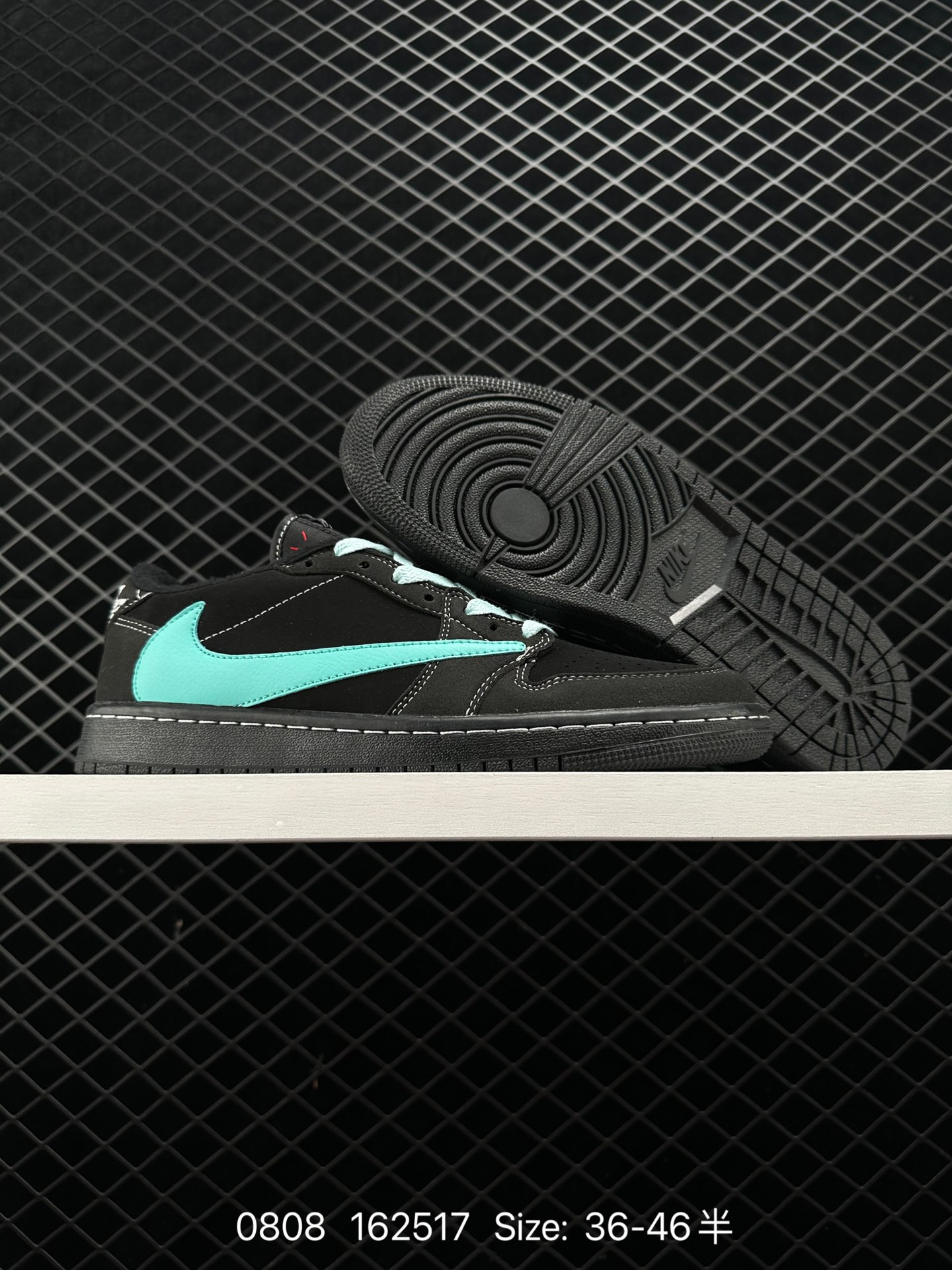 fragment design x Travis Scott x Nike Air Jordan 1 Low OG SP”Black/Green Toe“